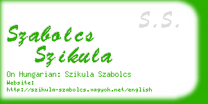 szabolcs szikula business card